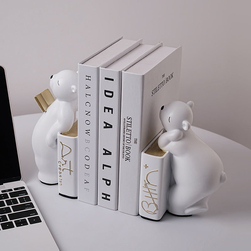 Reading Bear Bookends