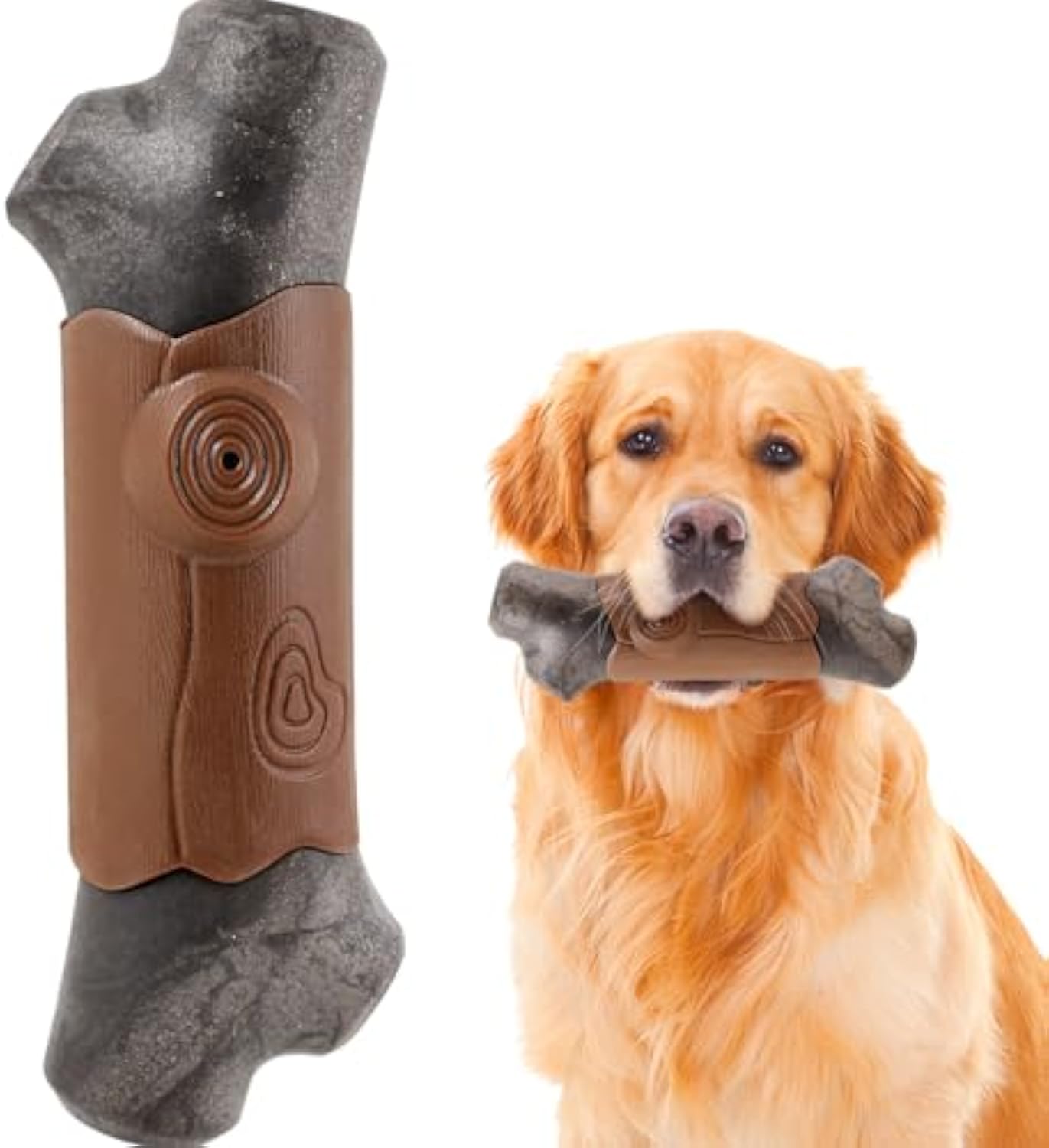 Bacon-Flavored Nylon Chew Toy for Large Dogs