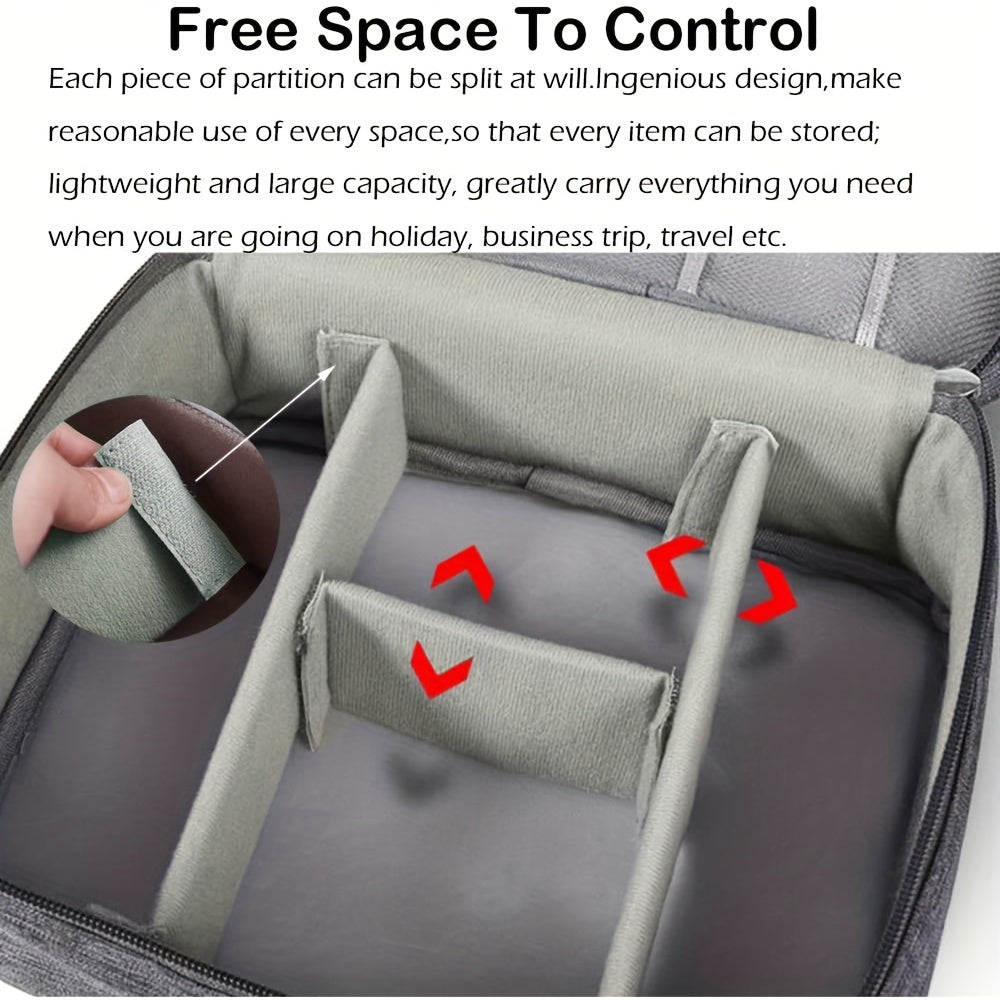 Electronics Travel Case with Adjustable Dividers