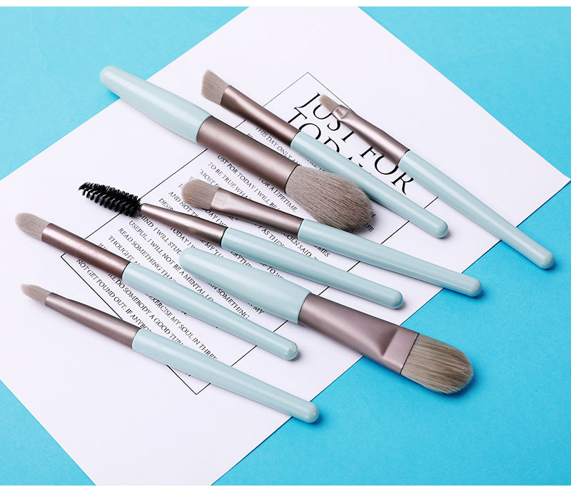 8-Piece Travel Makeup Brush Set with Case