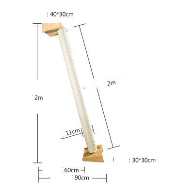 Wall-Mounted Wooden Cat Shelf