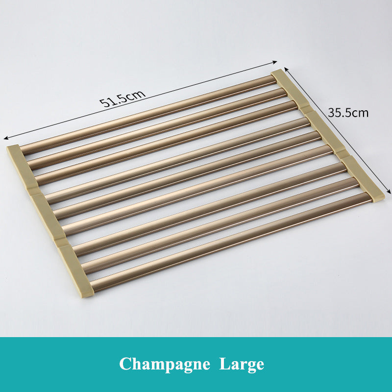 Foldable Aluminum Sink Drain Rack