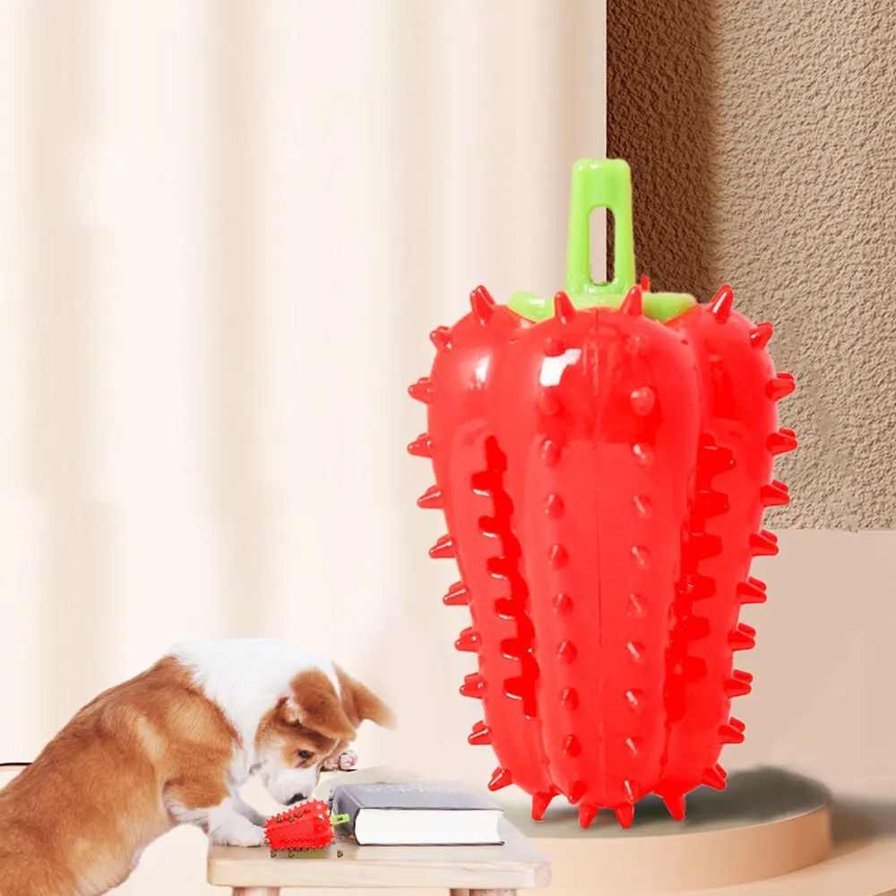 Rubber Chili Treat Toy for Dogs