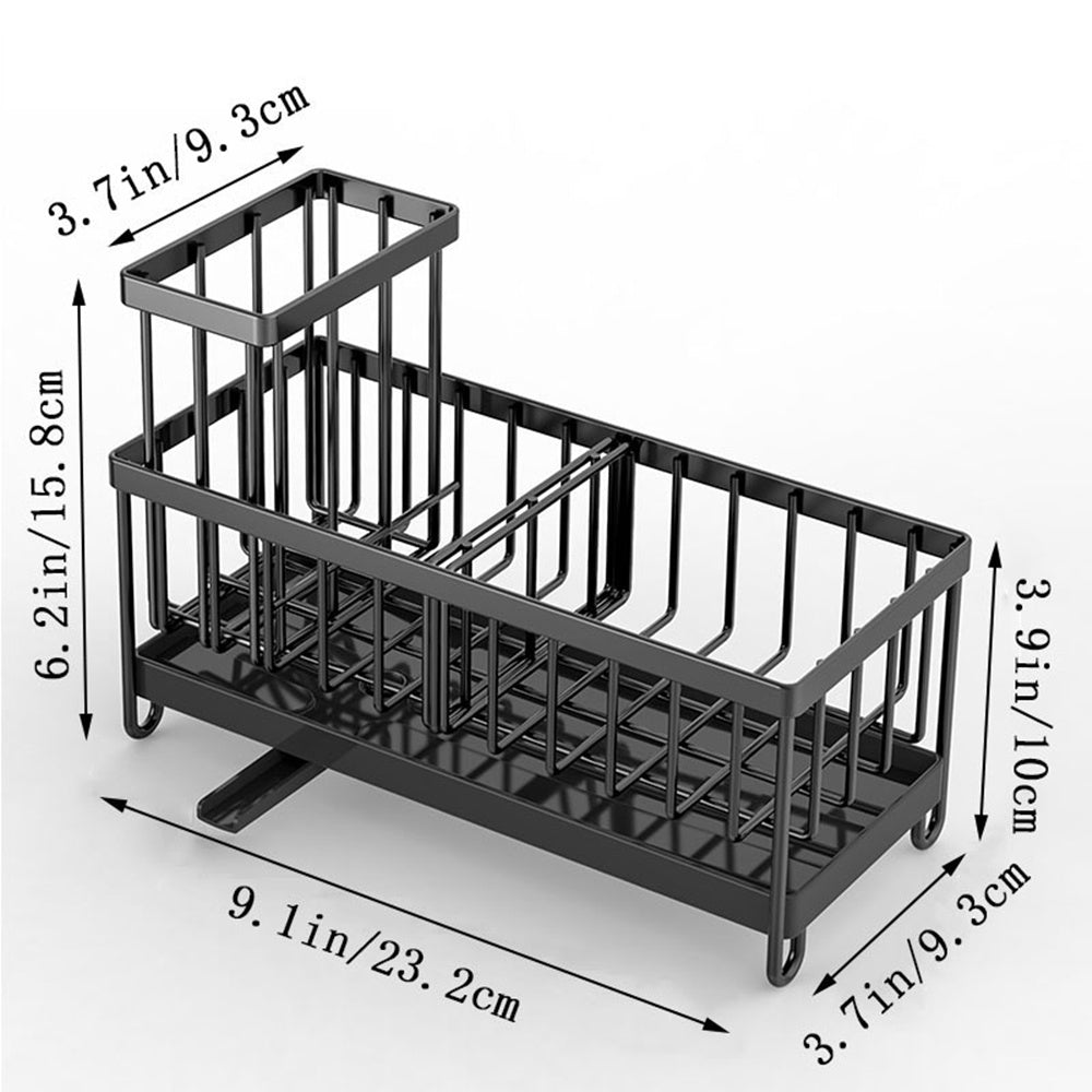 Metal Sink Organizer with Soap Dish and Brush Holder