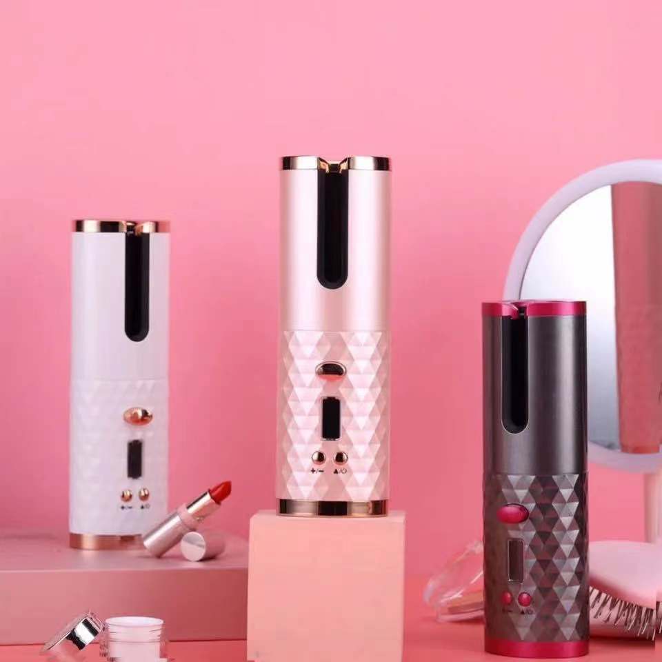 Cordless Automatic Hair Curler with Color Screen