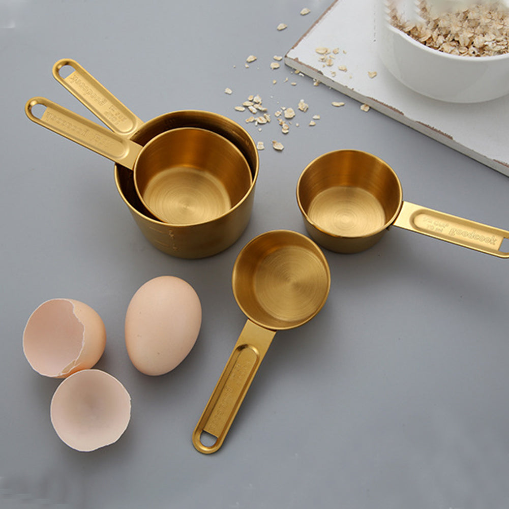 Stainless Steel Measuring Cups and Spoons, 8 Pieces