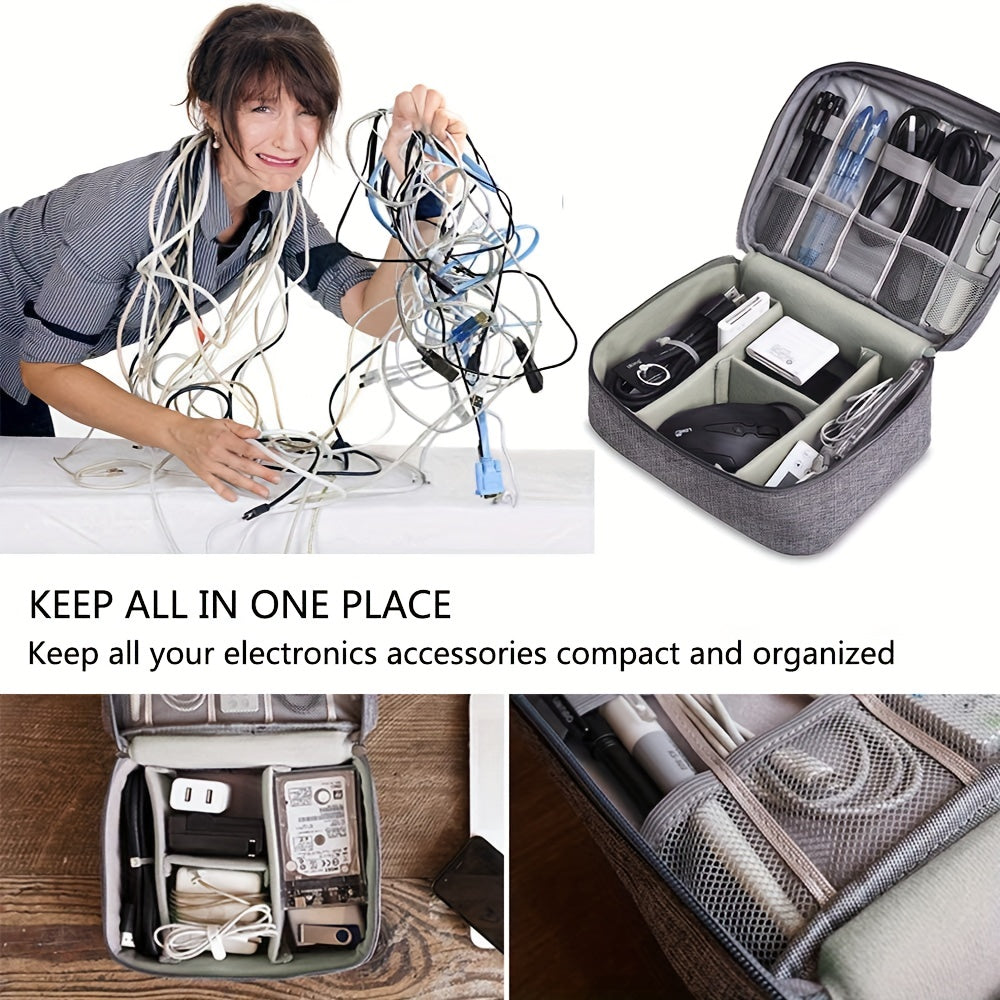 Electronics Travel Case with Adjustable Dividers
