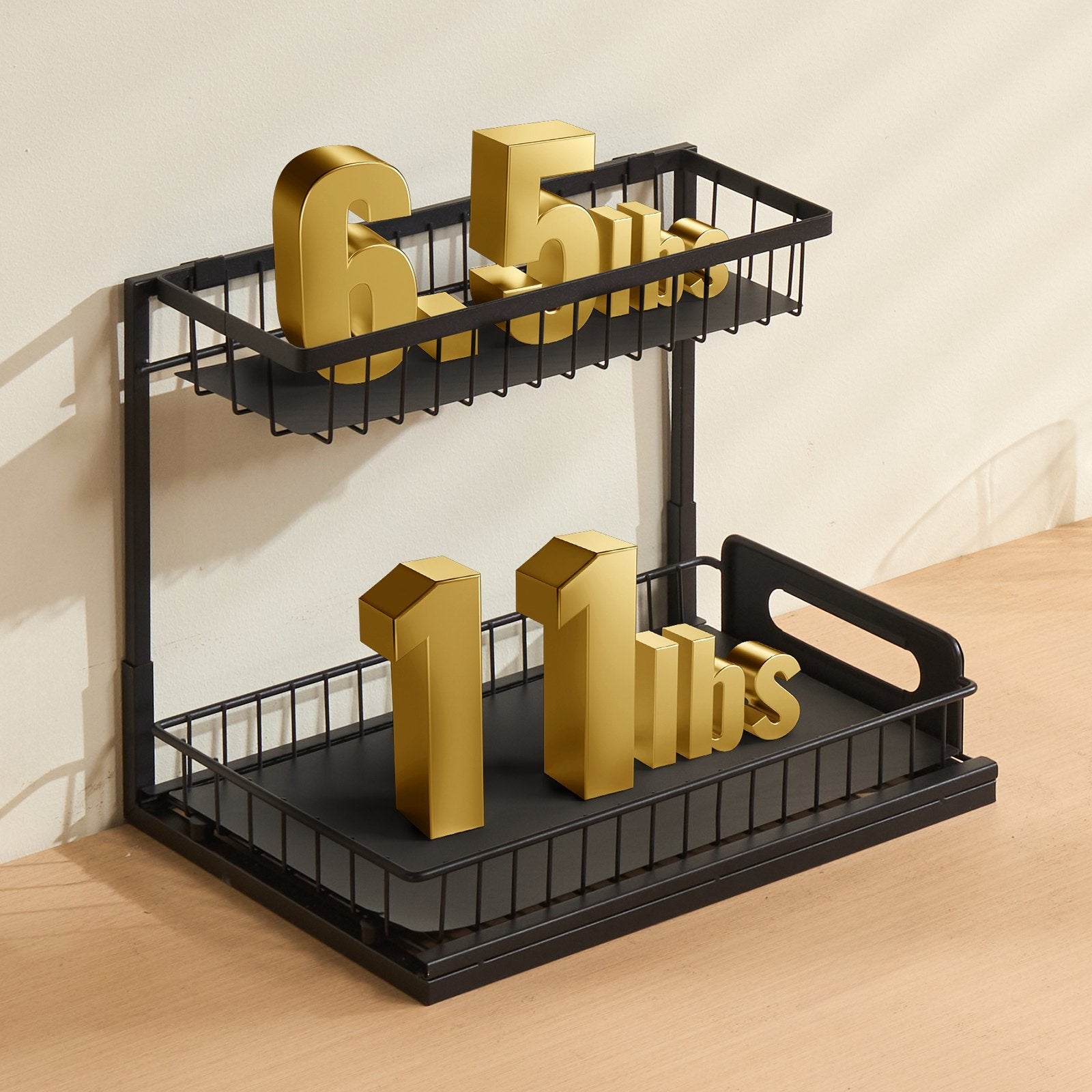 2-Tier Pull-Out Under-Sink Cabinet Organizer