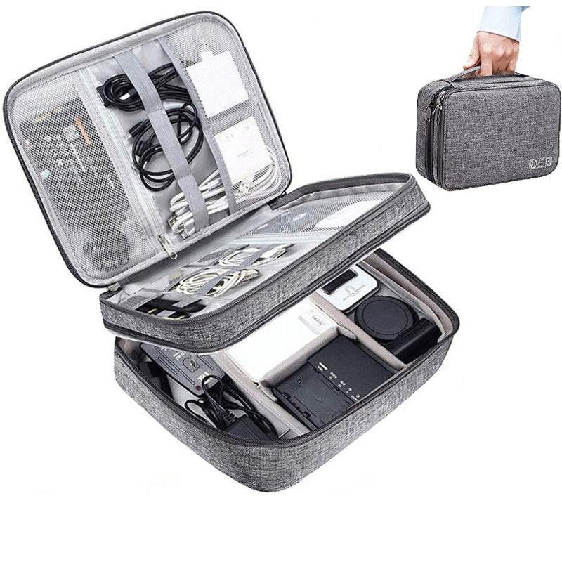 Double-Layer Electronics Organizer Bag