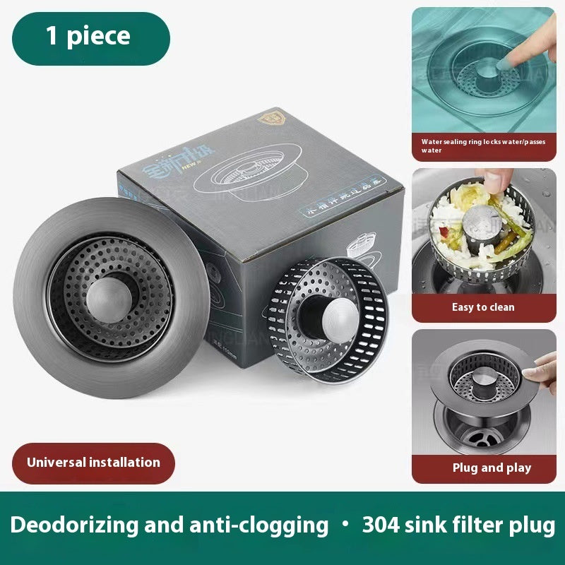 Stainless Steel Pop-Up Sink Strainer