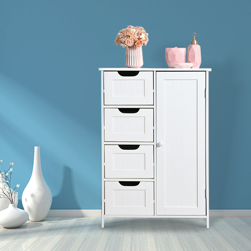 White 4-Drawer Storage Cabinet
